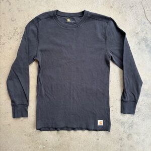 Carhartt Long Sleeve Thermal Work Shirt Men’s Large Black 100% Cotton